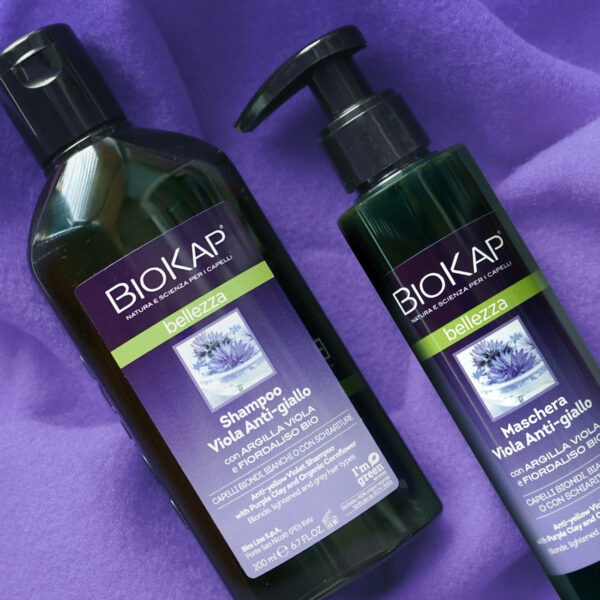 Shampooing et masque violet anti-jaunissement Biokap